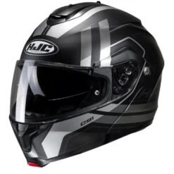 Hjc C91 Octo Black Grey Mc5Sf Modular Helmets