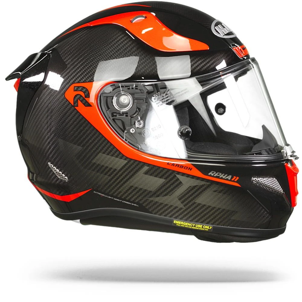 HJC RPHA 11 Carbon Bleer Black Red Full Face Helmet 4 HJC RPHA 11 Carbon Bleer Black Red Full Face Helmet - Image 4