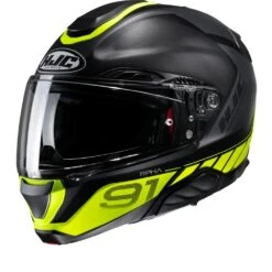 HJC RPHA 91 Rafino Black Yellow Mc3Hsf Modular Helmet