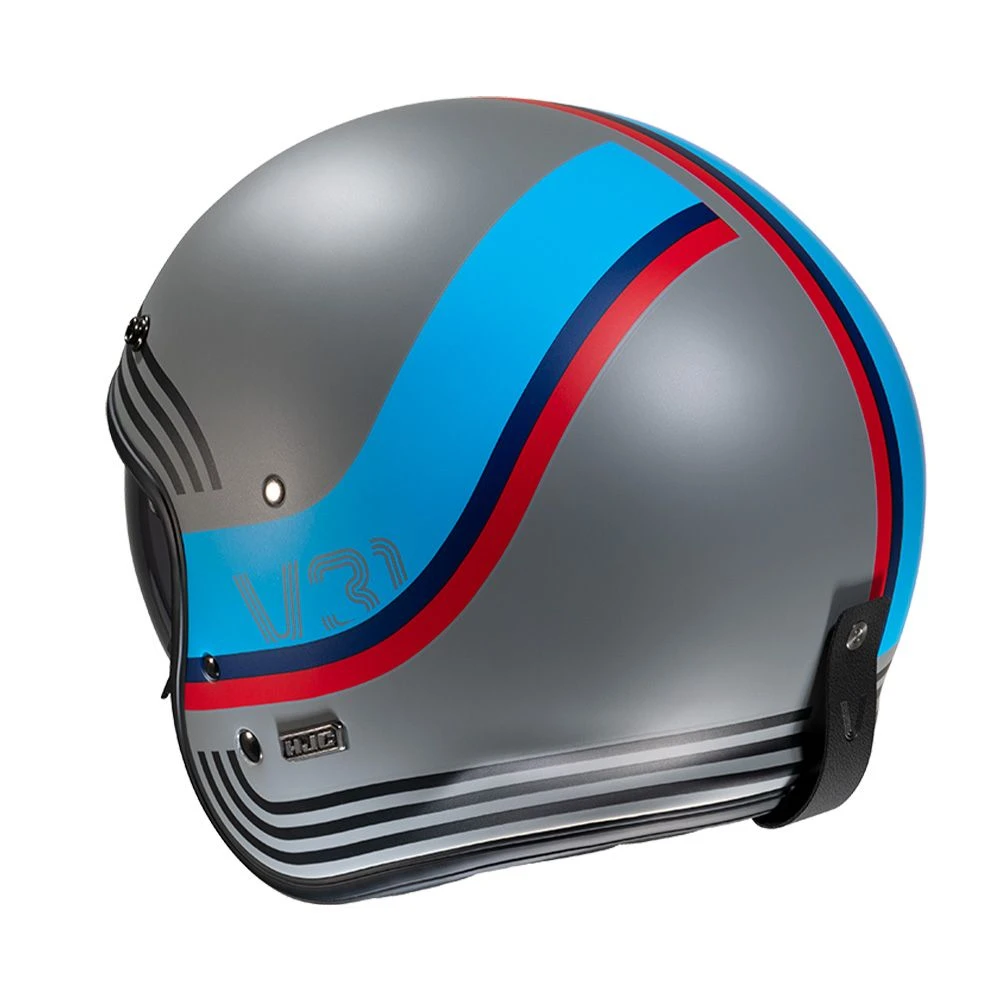 Hjc V31 Byron Grey Blue MC21SF Open Face Helmet 3 Hjc V31 Byron Grey Blue MC21SF Open Face Helmet - Image 3