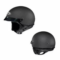 HJC CS-2N Flat Black Mens Motorcycle Half Helmet
