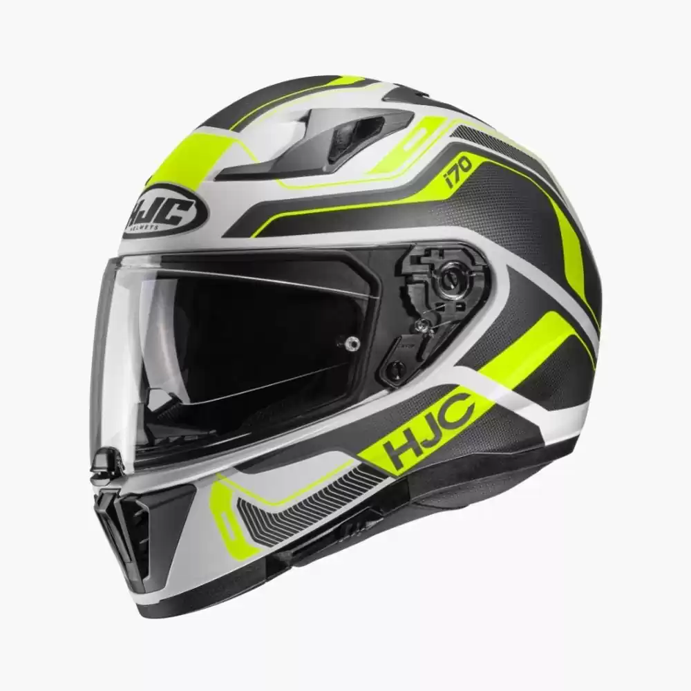 HJC I70 Lonex Full Face Mens MC-3HSF Dk Gray/White/Hi-Viz Helmet 1 HJC I70 Lonex Full Face Mens MC-3HSF Dk Gray/White/Hi-Viz Helmet