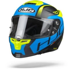HJC RPHA 70 Vias MC2SF Grey Blue Fluo Yellow Full Face Helmet -Hjc hjc rpha 70 vias grey blue fluo yellow.04 1