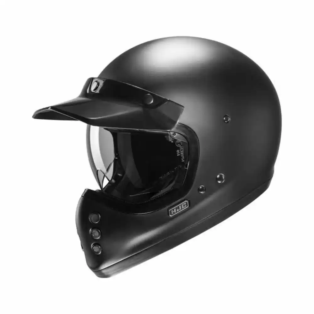 HJC V 60 Semi Flat Full Face Mens Motocross Black Helmet 1 HJC V 60 Semi Flat Full Face Mens Motocross Black Helmet